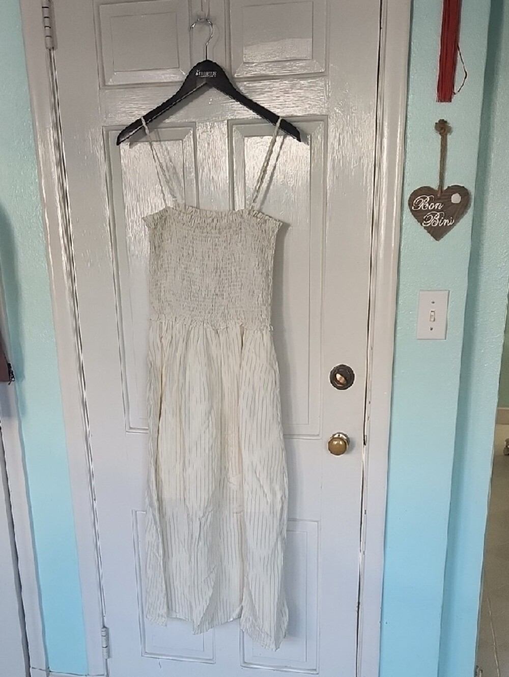 One Loved Babe Cream Smocked Midi Dress - Picture 3 of 6